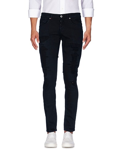 DONDUP Denim pants Black 99% Cotton, 1% Elastane