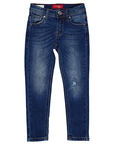 GAUDÌ Denim trousers Blue 91% Cotton, 8% Polyester, 1% Elastane