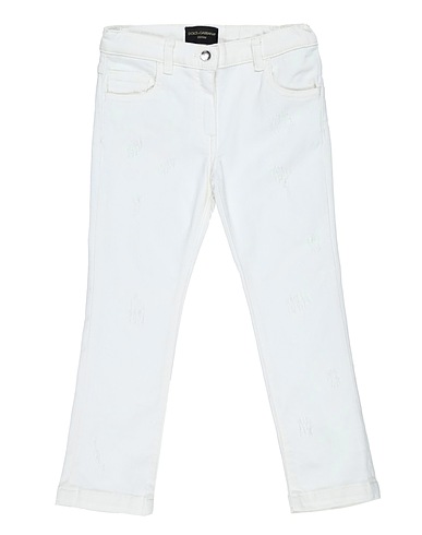 DOLCE&GABBANA Denim pants White 98% Cotton, 2% Elastane