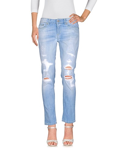 DONDUP Denim trousers Blue 89% Cotton, 11% Elastomultiester