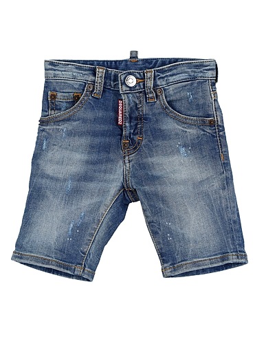 DSQUARED2 Denim shorts Blue 98% Cotton, 2% Elastane