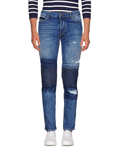 MARCELO BURLON Denim pants Blue 98% Cotton, 2% Elastane