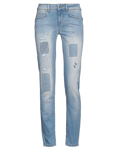 LIU •JO Denim trousers Blue 96% Cotton, 2% Elastane, 2% Elastomultiester