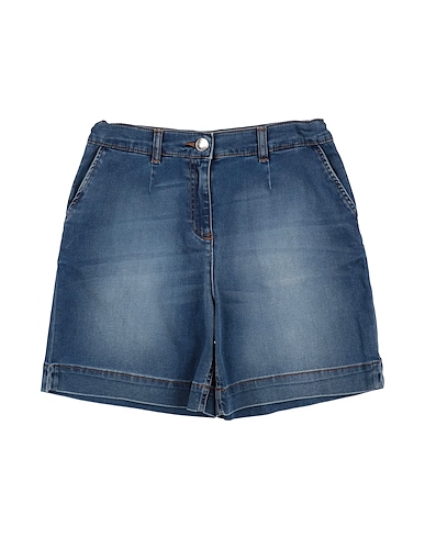 DOLCE&GABBANA Shorts Blau 98% Baumwolle, 2% Elastan, Rindsleder
