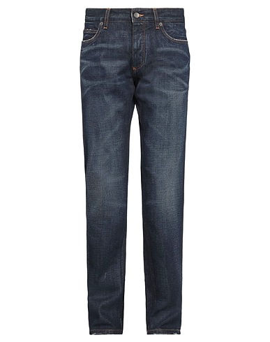 DOLCE&GABBANA Denim trousers Blue 100% Cotton, Silk, Synthetic fibers, Cow leather