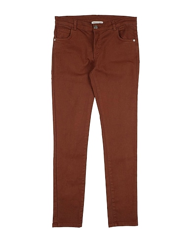 TWINSET Denim trousers Brown 97% Cotton, 3% Elastane