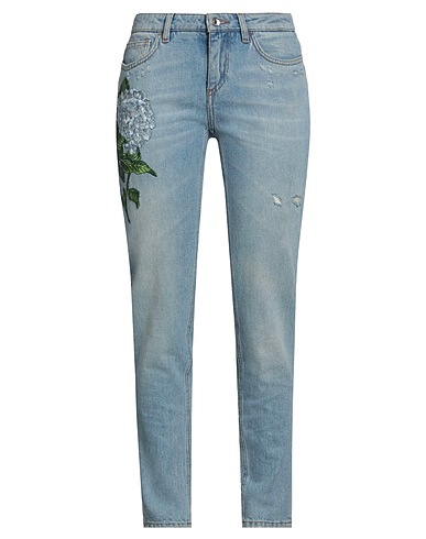 DOLCE&GABBANA Denim pants 100% Cotton, Viscose, Polyester, Metallic fiber, Cow leather
