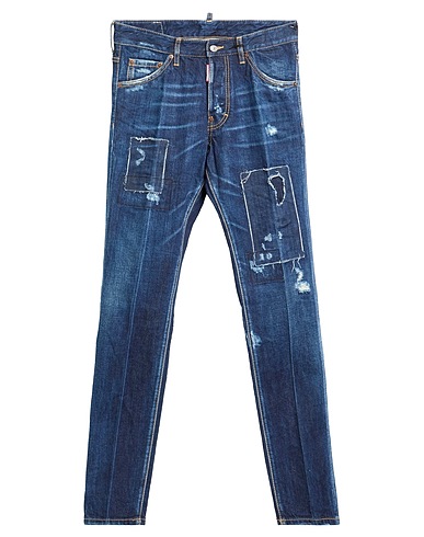 DSQUARED2 Denim trousers Blue 100% Cotton, Elastane