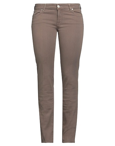 JACOB COHЁN Denim trousers Khaki 97% Cotton, 3% Elastane