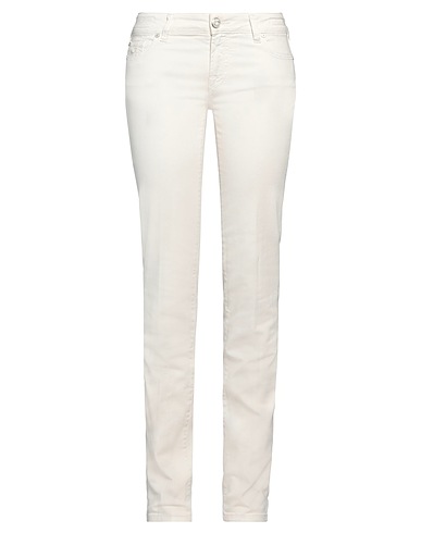 JACOB COHЁN Pantaloni jeans Avorio 97% Cotone, 3% Elastan