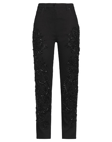 ALBERTA FERRETTI Denim pants Black 98% Cotton, 2% Elastane