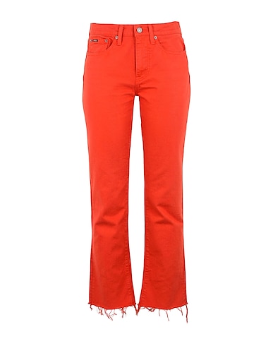 POLO RALPH LAUREN Bootcut Jeans Chrystie Kick-Flare Crop Jean Red 100% Cotton