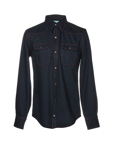 CALVIN KLEIN JEANS Denim shirt Blue 100% Cotton