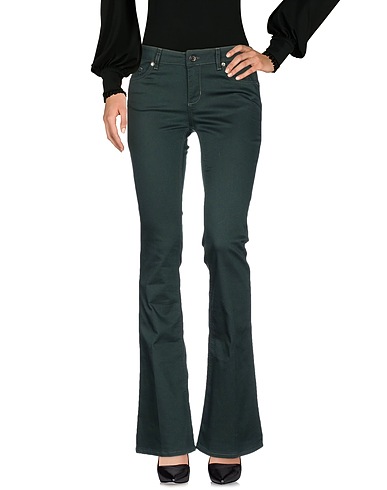 LIU •JO Casual trouser Dark green 67% Cotton, 29% Polyester, 4% Elastane