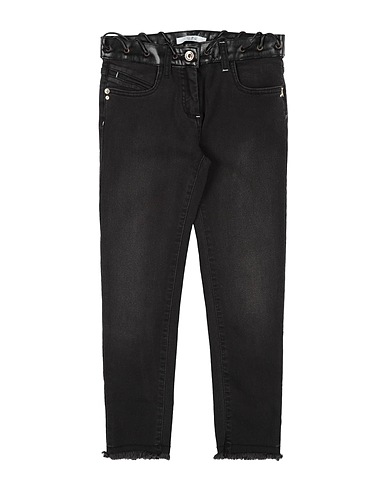 PATRIZIA PEPE Denim trousers Black 67% Cotton, 31% Polyester, 2% Elastane