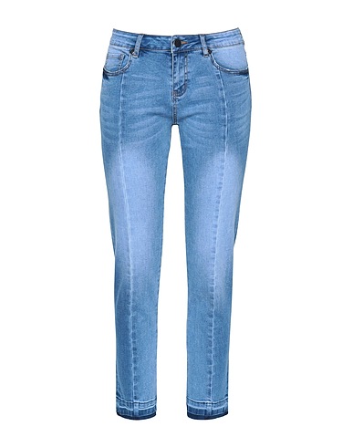 GEORGE J. LOVE Denim pants Blue 65% Cotton, 33% Polyester, 2% Elastane