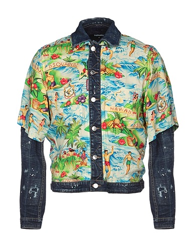 DSQUARED2 Denim jacket Blue 98% Cotton, 2% Elastane