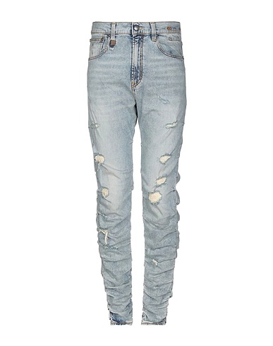 R13 Denim pants Blue 98% Cotton, 2% Elastane, Cow leather
