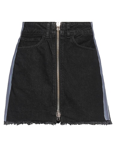 MARCELO BURLON Denim skirt Black 72% Cotton, 28% Hemp, Polyester