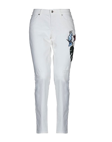 CAMBIO Denim trousers White 98% Cotton, 2% Elastane