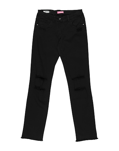 GAUDÌ Denim trousers Black 97% Cotton, 3% Elastane
