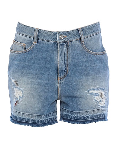 ERMANNO SCERVINO Shorts Blau 100% Baumwolle