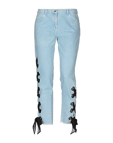PATRIZIA PEPE Denim trousers Blue 100% Cotton, Polyester, Brass