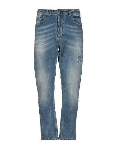 BL.11  BLOCK ELEVEN Denim trousers Blue 98% Cotton, 2% Elastane