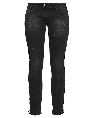 ANIYE BY Denim trousers Black 98% Cotton, 2% Elastane