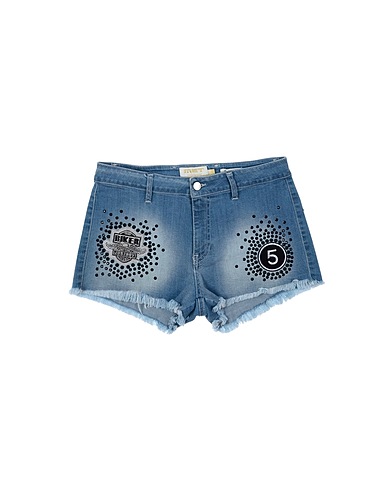 MET JEANS Denim shorts Blue 98% Cotton, 2% Elastane