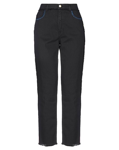 ETRO Denim trousers Black 97% Cotton, 3% Elastane, Polyester