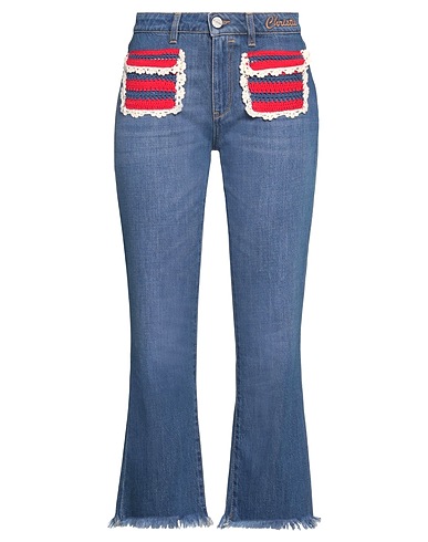 P_JEAN Denim trousers Blue 100% Cotton