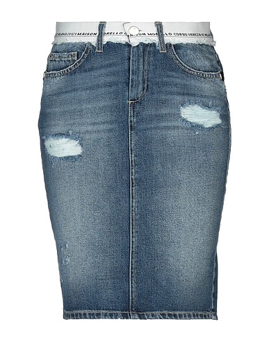 FRANKIE MORELLO Denim skirt Blue 100% Cotton