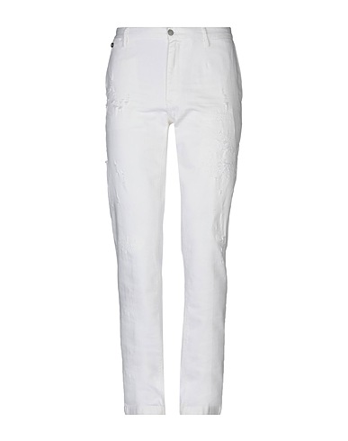 REPLAY Denim trousers White 98% Cotton, 2% Elastane