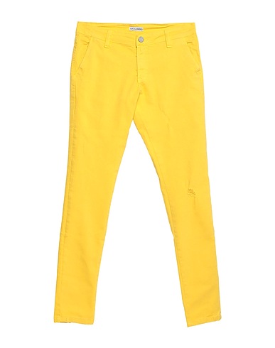 ICE ICEBERG Denim trousers Yellow 97% Cotton, 3% Elastane