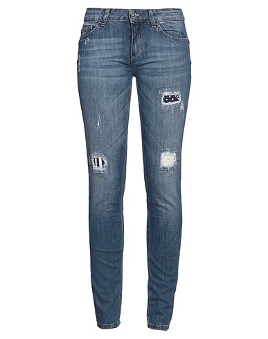 LIU •JO Denim trousers Blue 98% Cotton, 2% Elastane