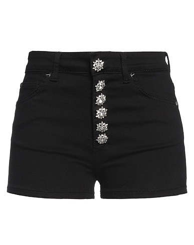 DONDUP Denim shorts Black 98% Cotton, 2% Elastane