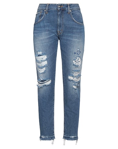 (+) PEOPLE Denim trousers Blue 100% Cotton