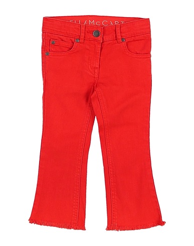 STELLA McCARTNEY KIDS Denim trousers Red 98% Cotton, 2% Elastane, Polyurethane