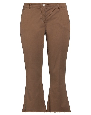 HOPE FASHION Pantalone Marrone 98% Cotone, 2% Elastan
