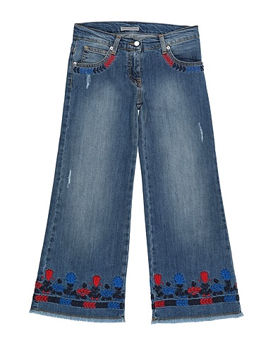 ERMANNO SCERVINO JUNIOR Denim trousers Blue 98% Cotton, 2% Elastane, Polyester
