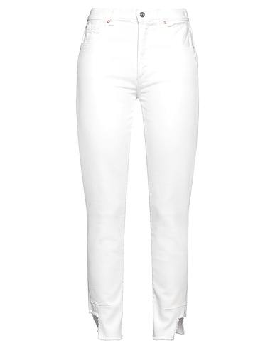 ACYNETIC Denim trousers White 96% Cotton, 3% Polyester, 1% Elastane