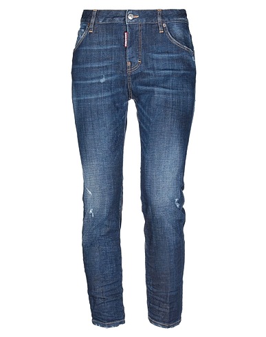 DSQUARED2 Denim pants Blue 98% Cotton, 2% Elastane, Calfskin