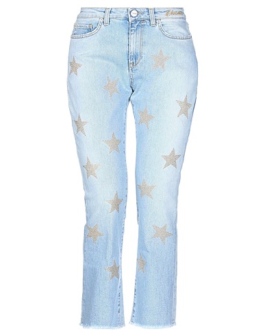 P_JEAN Denim trousers Blue 98% Cotton, 2% Elastane