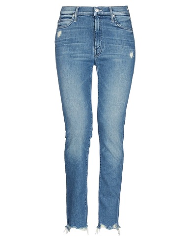 MOTHER Denim pants Blue 95% Cotton, 4% Polyester, 1% Elastane