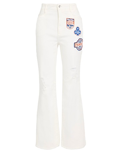 DOLCE&GABBANA Denim trousers 98% Cotton, 2% Elastane, Glass, Crystal