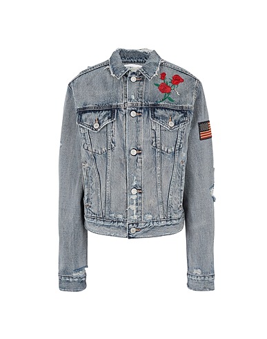 POLO RALPH LAUREN Denim jacket EMBROIDERED TRUCKER JACKET	 Blue 100% Cotton