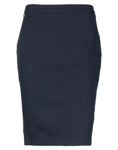 Manila Grace Knee Length Skirts In Dark Blue
