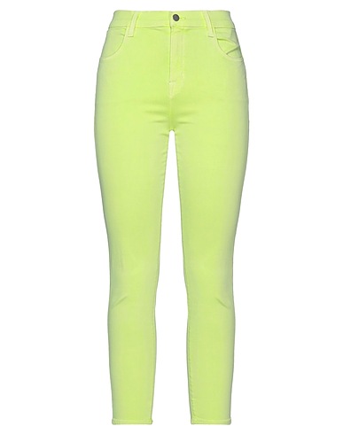 J BRAND Denim trousers Lime green 94% Cotton, 4% Polyester, 2% Lycra®