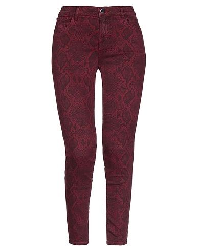 J BRAND Denim trousers Burgundy 94% Cotton, 4% Polyester, 2% Elastane